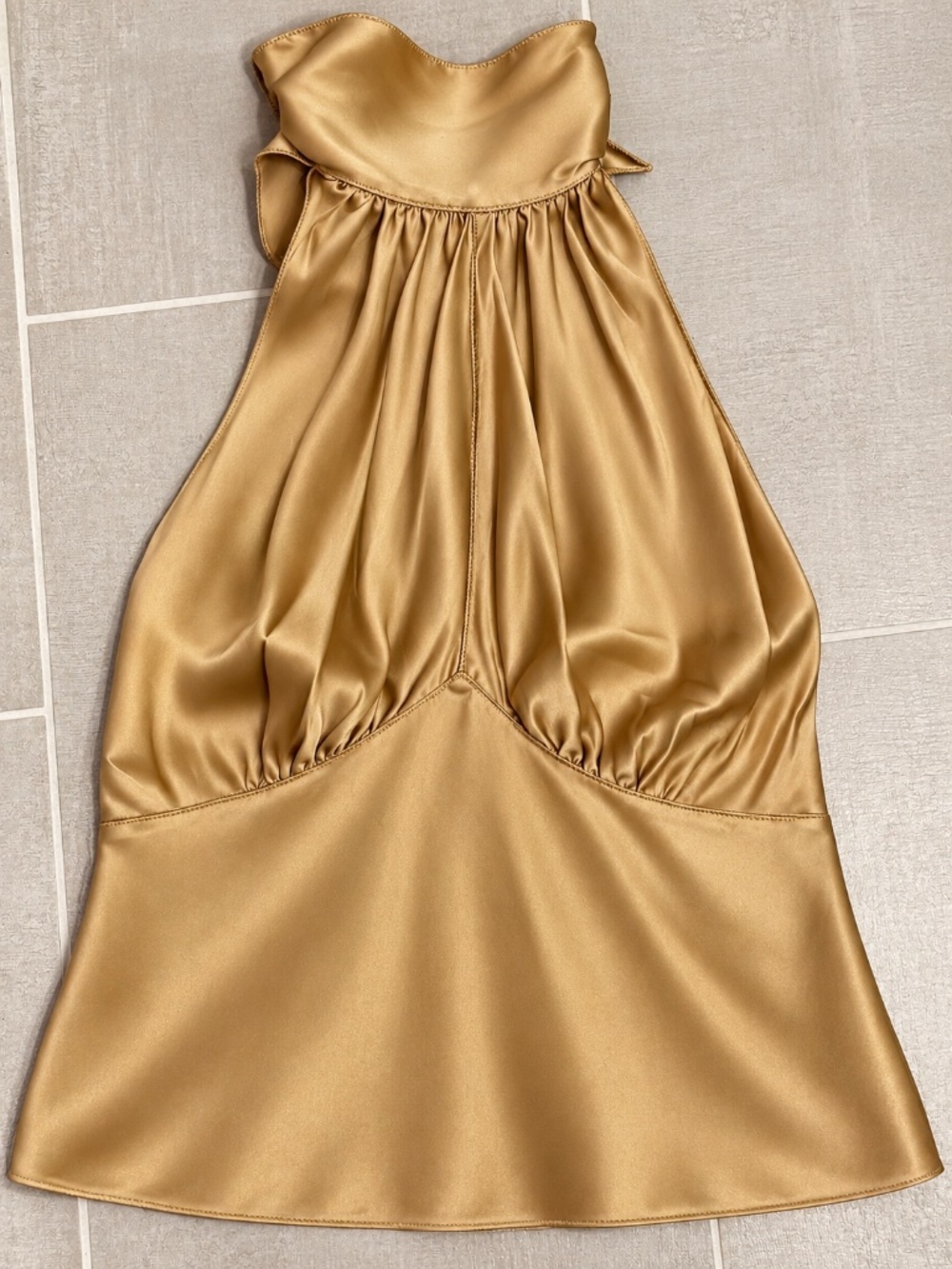 Vintage The Limited 100% Silk Gold Halter Top – Size Small Y2K
